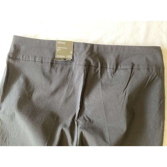 Alfani Womens Black Tummy Control Skinny Stretch Pants Business Size 14S - Picture 10 of 10